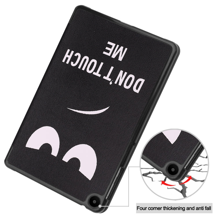 For Huawei Matepad SE 10.4 Custer Painted 3-Fold Holder Leather Tablet Case(Big Eye Me)