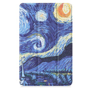 For Huawei Matepad SE 10.4 Custer Painted 3-Fold Holder Leather Tablet Case(Starry Sky)