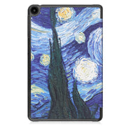 For Huawei Matepad SE 10.4 Custer Painted 3-Fold Holder Leather Tablet Case(Starry Sky)