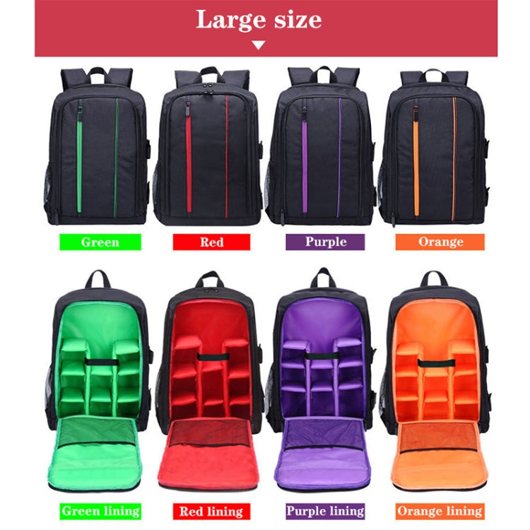 Outdoor Camera Backpack Water-resistant Photography Camera Shoulders Bag, Size:45x32x18cm(Green)
