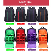 Outdoor Camera Backpack Water-resistant Photography Camera Shoulders Bag, Size:33.5x25.5x15.5cm(Orange)