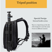 Outdoor Camera Backpack Water-resistant Photography Camera Shoulders Bag, Size:33.5x25.5x15.5cm(Orange)