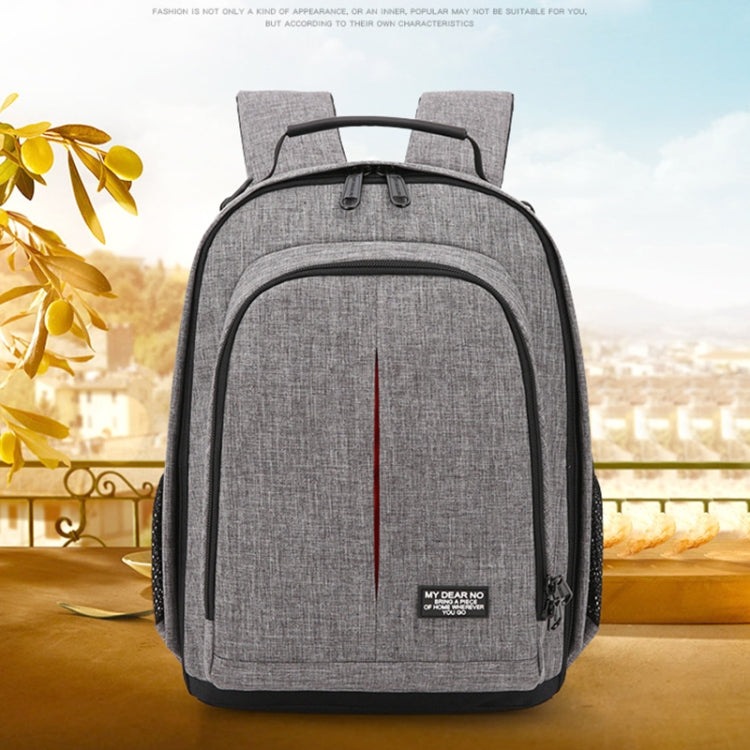 Small Water-resistant Camera Backpack Shoulders SLR Camera Bag(Grey)