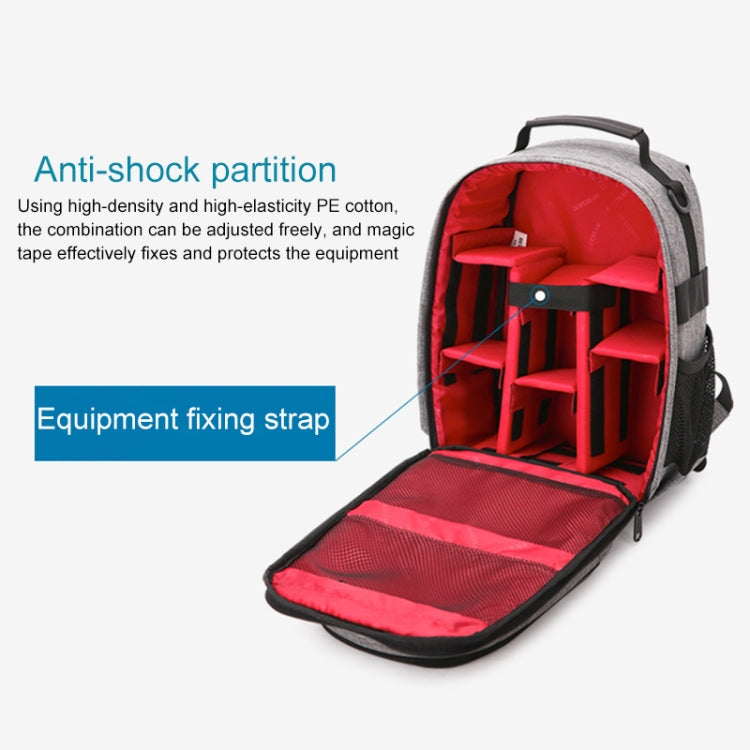 Small Water-resistant Camera Backpack Shoulders SLR Camera Bag(Black)