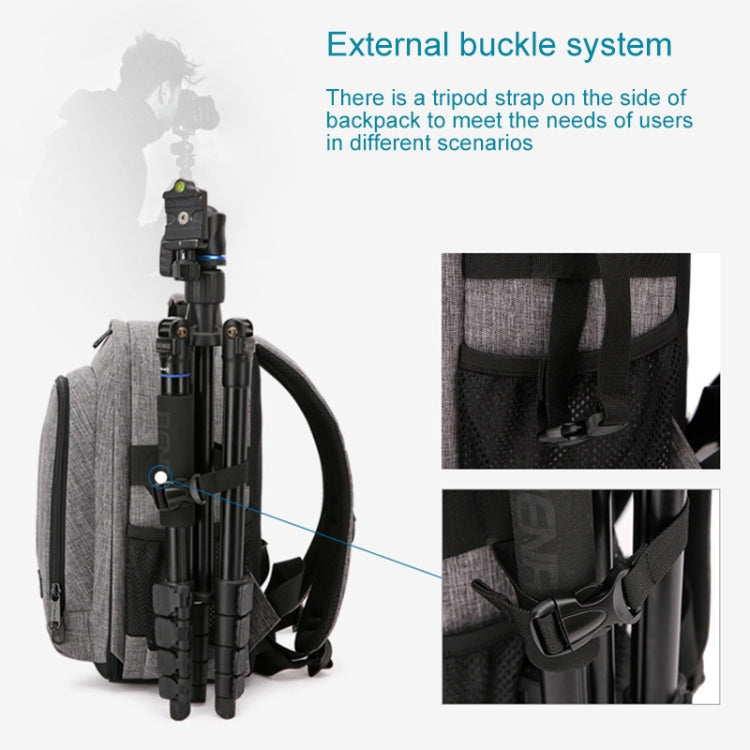 Small Water-resistant Camera Backpack Shoulders SLR Camera Bag(Black)