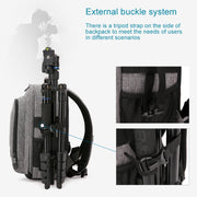 Small Water-resistant Camera Backpack Shoulders SLR Camera Bag(Black)