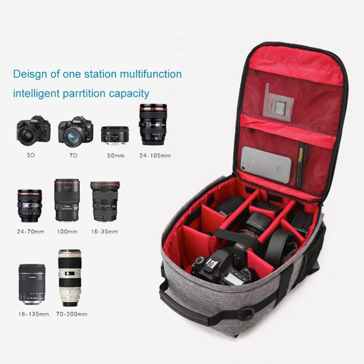 Small Water-resistant Camera Backpack Shoulders SLR Camera Bag(Black)