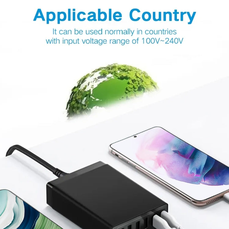 MFT-03Q 10 in 1 65W QC3.0 USB Smart Fast Charger, Plug Type:UK Plug(White)