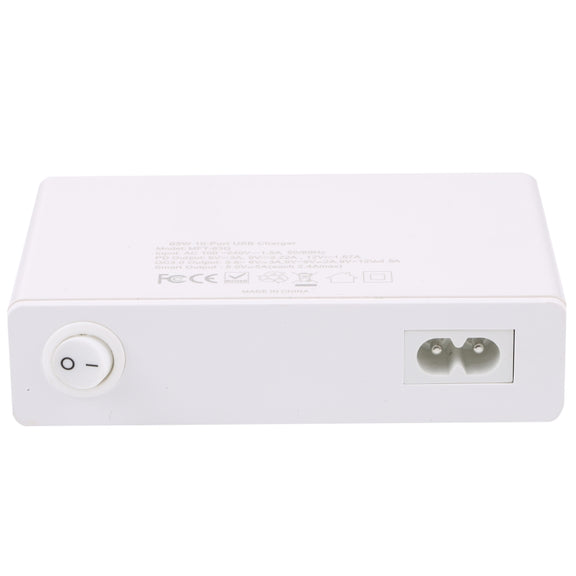 MFT-03Q 10 in 1 65W QC3.0 USB Smart Fast Charger, Plug Type:AU Plug(White)
