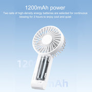 WT-F58 Hanging Neck Handheld Electric Fan(White)