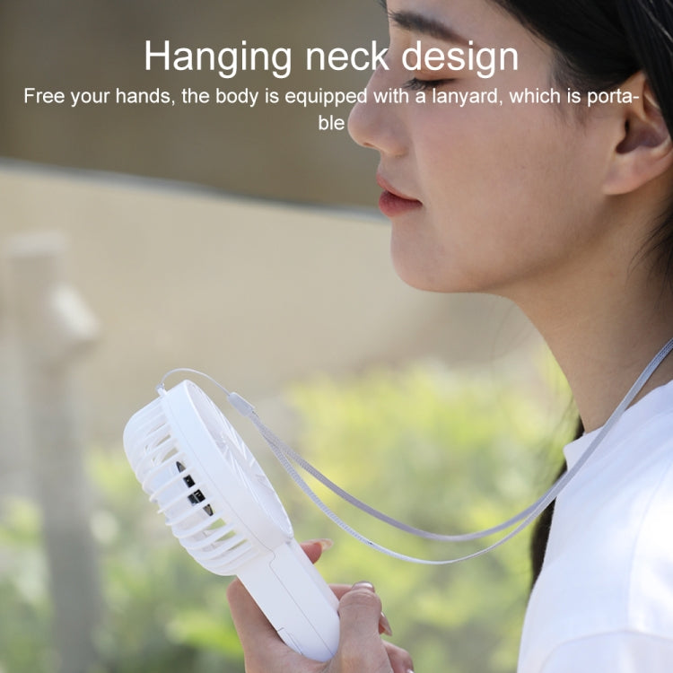 WT-F58 Hanging Neck Handheld Electric Fan(White)