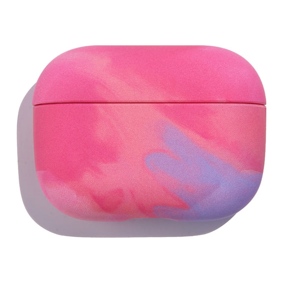 For AirPods Pro Ink Painting Water Sticker PC Earphone Case(Ink Rose Red)