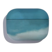 For AirPods Pro Ink Painting Water Sticker PC Earphone Case(Navy Blue)