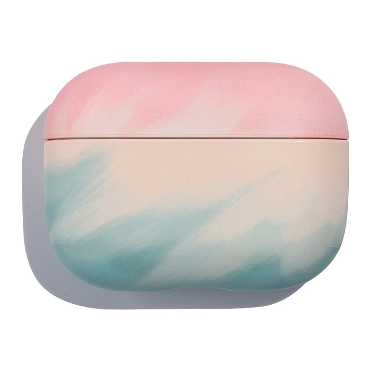 For AirPods Pro Ink Painting Water Sticker PC Earphone Case(Ink Green)