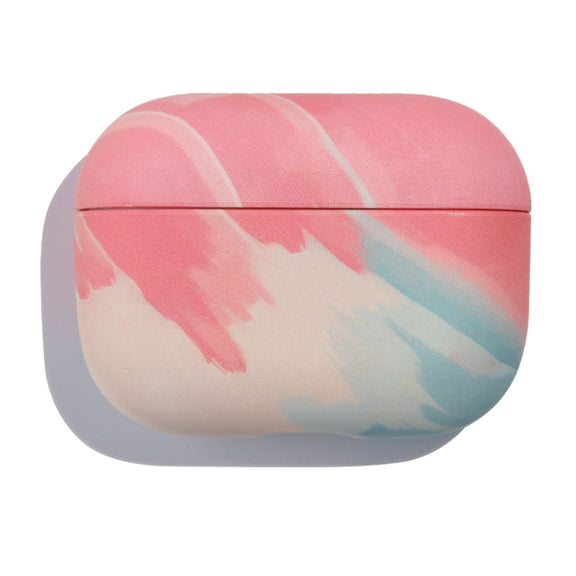 For AirPods Pro Ink Painting Water Sticker PC Earphone Case(Ink Rainbow)