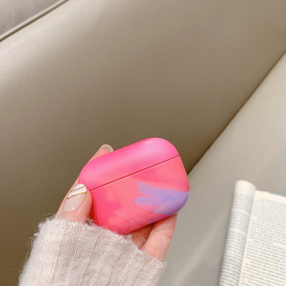 For AirPods Pro Ink Painting Water Sticker PC Earphone Case(Sea Blue)