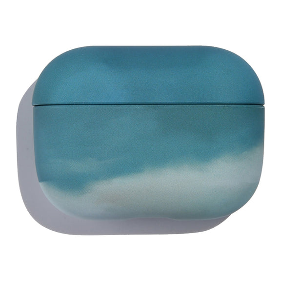 For AirPods 3 Ink Painting Water Sticker PC Earphone Case(Navy Blue)