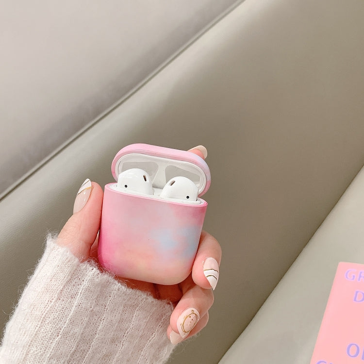 For AirPods 1 / 2 Ink Painting Water Sticker PC Earphone Case(Ink Rainbow)