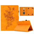 For 7 inch Tablets Peony Butterfly Embossed Leather Tablet Case(Khaki) - free shipping - PMC TechLife - Order now!