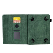 For 8 inch Tablets Peony Butterfly Embossed Leather Tablet Case(Green)