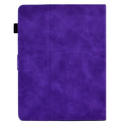 For 10 inch Tablets Peony Butterfly Embossed Leather Tablet Case(Purple)