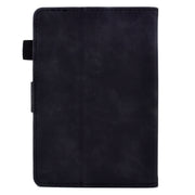 For Amazon Kindle 11th 2024 / 2022 Peony Butterfly Embossed Leather Smart Tablet Case(Black)