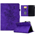 For Amazon Kindle Fire HD8 2018/2017/2016 Peony Butterfly Embossed Leather Smart Tablet Case(Purple) - Amazon by PMC TechLife | Online Shopping South Africa | PMC TechLife | Buy Now Pay Later Mobicred