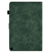 For Amazon Kindle Fire HD8 2020 Peony Butterfly Embossed Leather Smart Tablet Case(Green)