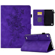 For Amazon Kindle Fire 7 2019/2017/2015 Peony Butterfly Embossed Leather Smart Tablet Case(Purple) - Amazon by PMC TechLife | Online Shopping South Africa | PMC TechLife | Buy Now Pay Later Mobicred