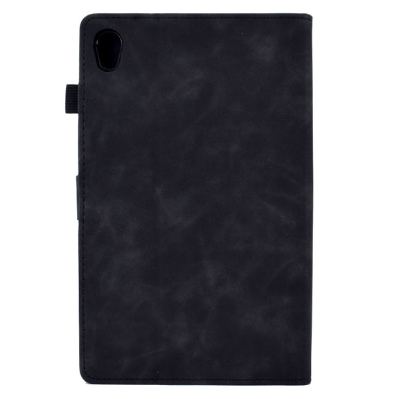 For Lenovo Tab M10 Gen 2 Peony Butterfly Embossed Leather Smart Tablet Case(Black)