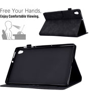 For Lenovo Tab M10 Gen 2 Peony Butterfly Embossed Leather Smart Tablet Case(Black)