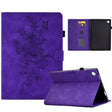 For Lenovo Tab M10 Plus Peony Butterfly Embossed Leather Smart Tablet Case(Purple) - Lenovo by PMC TechLife | Online Shopping South Africa | PMC TechLife | Buy Now Pay Later Mobicred