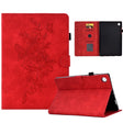 For Lenovo Tab M10 Plus Peony Butterfly Embossed Leather Smart Tablet Case(Red) - Lenovo by PMC TechLife | Online Shopping South Africa | PMC TechLife | Buy Now Pay Later Mobicred