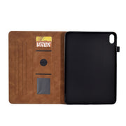 For Lenovo Tab P11 Peony Butterfly Embossed Leather Smart Tablet Case(Brown)