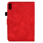 For Lenovo Tab P11 Peony Butterfly Embossed Leather Smart Tablet Case(Red)