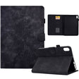 For Lenovo Tab P11 Peony Butterfly Embossed Leather Smart Tablet Case(Black) - Lenovo by PMC TechLife | Online Shopping South Africa | PMC TechLife | Buy Now Pay Later Mobicred
