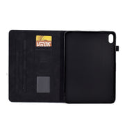 For Lenovo Tab P11 Peony Butterfly Embossed Leather Smart Tablet Case(Black)