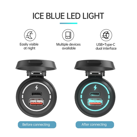 ZH-1786A1 QC3.0 USB-A + Type-C Dual Interface Car Charger
