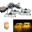 4 in 1 Car 12LEDs Grille Flash Lights Warning Lights with Wireless Remote Control, Color:Yellow - Warning Lights by PMC TechLife | Online Shopping South Africa | PMC TechLife | Buy Now Pay Later Mobicred