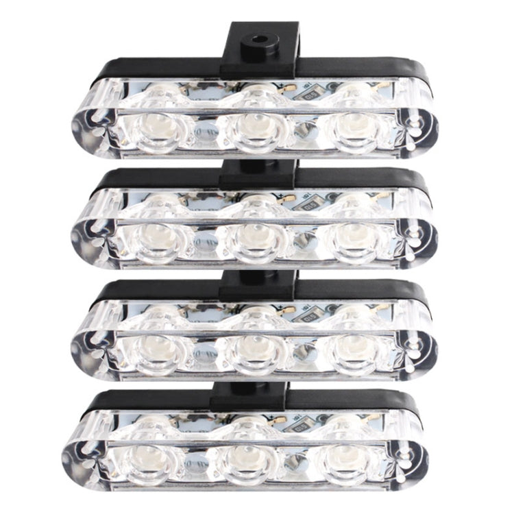 4 in 1 Car 12LEDs Grille Flash Lights Warning Lights with Wireless Remote Control, Color:Blue White