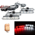 4 in 1 Car 16LEDs Grille Flash Lights Warning Lights with Wireless Remote Control(White Red) - Warning Lights by PMC TechLife | Online Shopping South Africa | PMC TechLife | Buy Now Pay Later Mobicred
