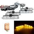 4 in 1 Car 16LEDs Grille Flash Lights Warning Lights with Wireless Remote Control(Yellow) - Warning Lights by PMC TechLife | Online Shopping South Africa | PMC TechLife | Buy Now Pay Later Mobicred