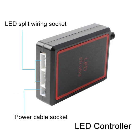 4 in 1 Car 16LEDs Grille Flash Lights Warning Lights with Wireless Remote Control(White Red)