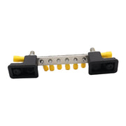 CP-3050 150A 12-48V RV Yacht 6-way Busbar with 8pcs Terminals(Black)