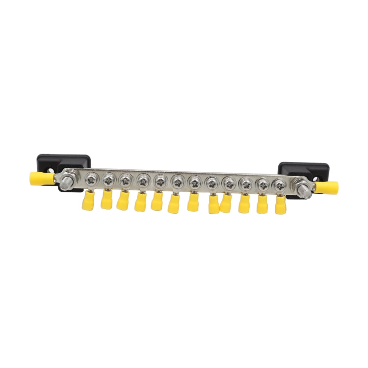 CP-3051 150A 12-48V RV Yacht 12-way Busbar with 14pcs Terminals(Black)