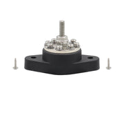 1/4 inch M6 RV Yacht 8-way Terminal Stud with 2 M5x20 Screws(Black)