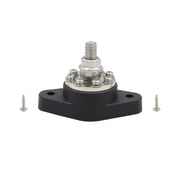 3/8 inch M10 RV Yacht 8-way Terminal Stud with 2 M5x20 Screws(Black)