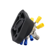 3/8 inch M10 RV Yacht 8-way Terminal Stud with 2 M5x20 Screws + 16pcs Terminals(Black)