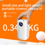 T1 480x360 800 Lumens Portable Mini LED Projector, Specification:UK Plug(Blue)