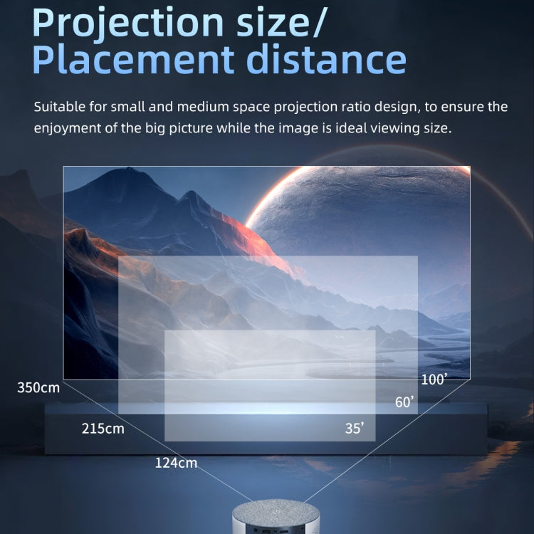 T2 800x480 1000 Lumens LED HD Mini Projector, Specification:AU Plug